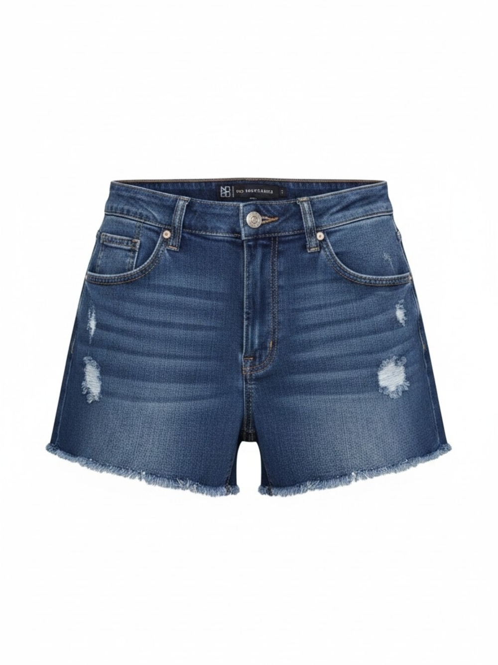 No Boundaries Dark Blue Distressed Denim Shorts